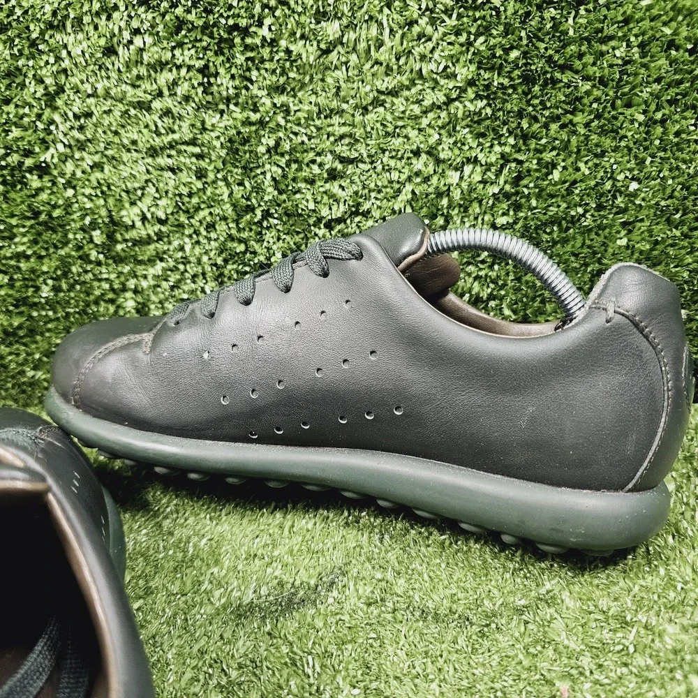 Camper Pelotas Dark Green Leather Casual Comfort Sneakers Womens US 7.5 8‎ EU 38